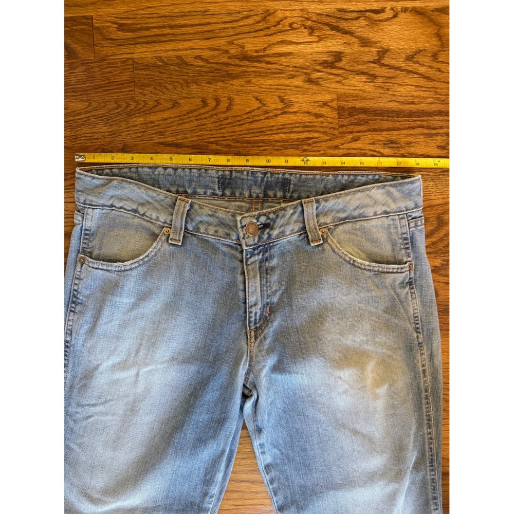 Gap Vintage 2002 Light Wash Flare Jeans Low Rise Wide Leg Denim Size 12 Reg - Picture 10 of 15